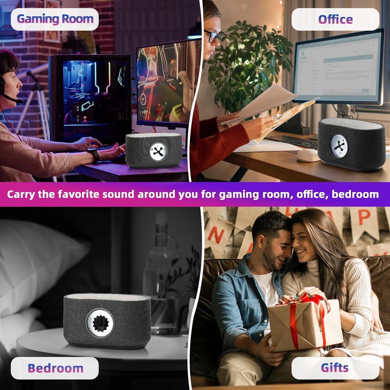 Magnetic Fluid Wireless Charging Bluetooth Speaker - High-Quality Stereo 3D Surround Sound with Deep Bass for Desktop and PC